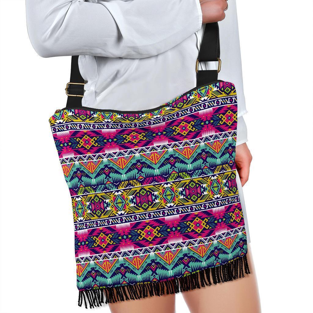 Native American Indians Aztec Tribal Navajo Print Crossbody Bags-grizzshop