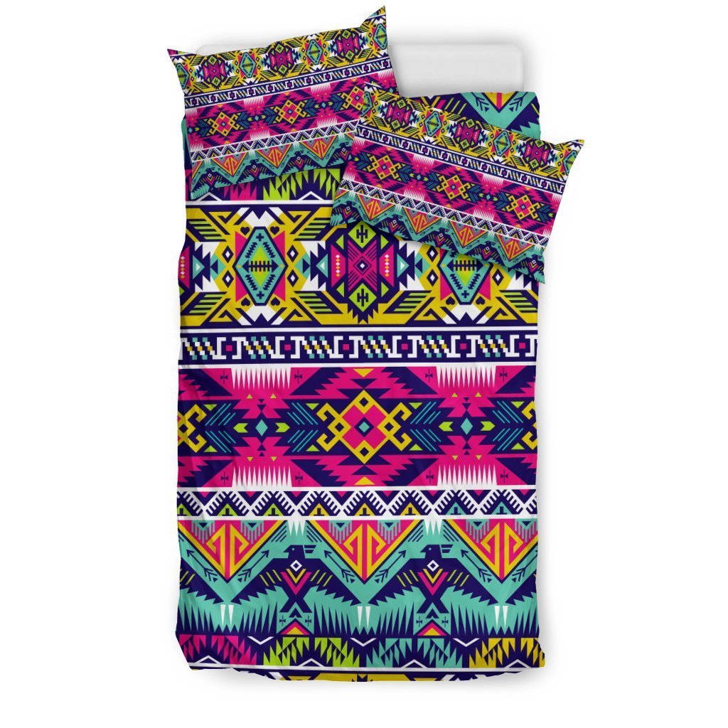 Native American Indians Aztec Tribal Navajo Print Duvet Cover Bedding Set-grizzshop