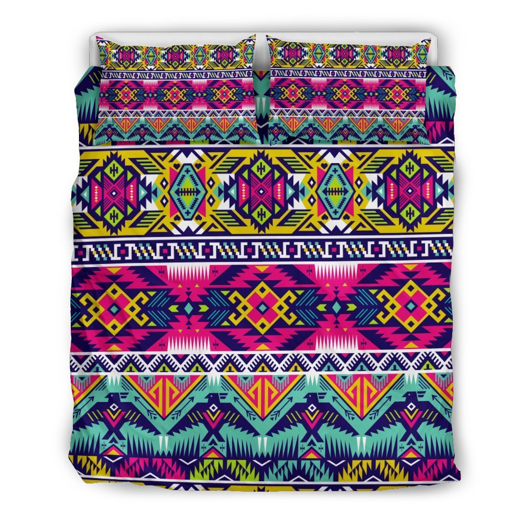 Native American Indians Aztec Tribal Navajo Print Duvet Cover Bedding Set-grizzshop