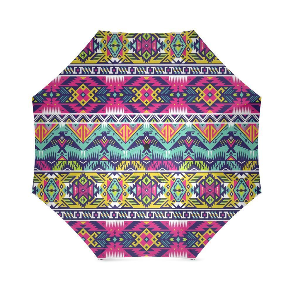 Native American Indians Aztec Tribal Navajo Print Foldable Umbrella-grizzshop