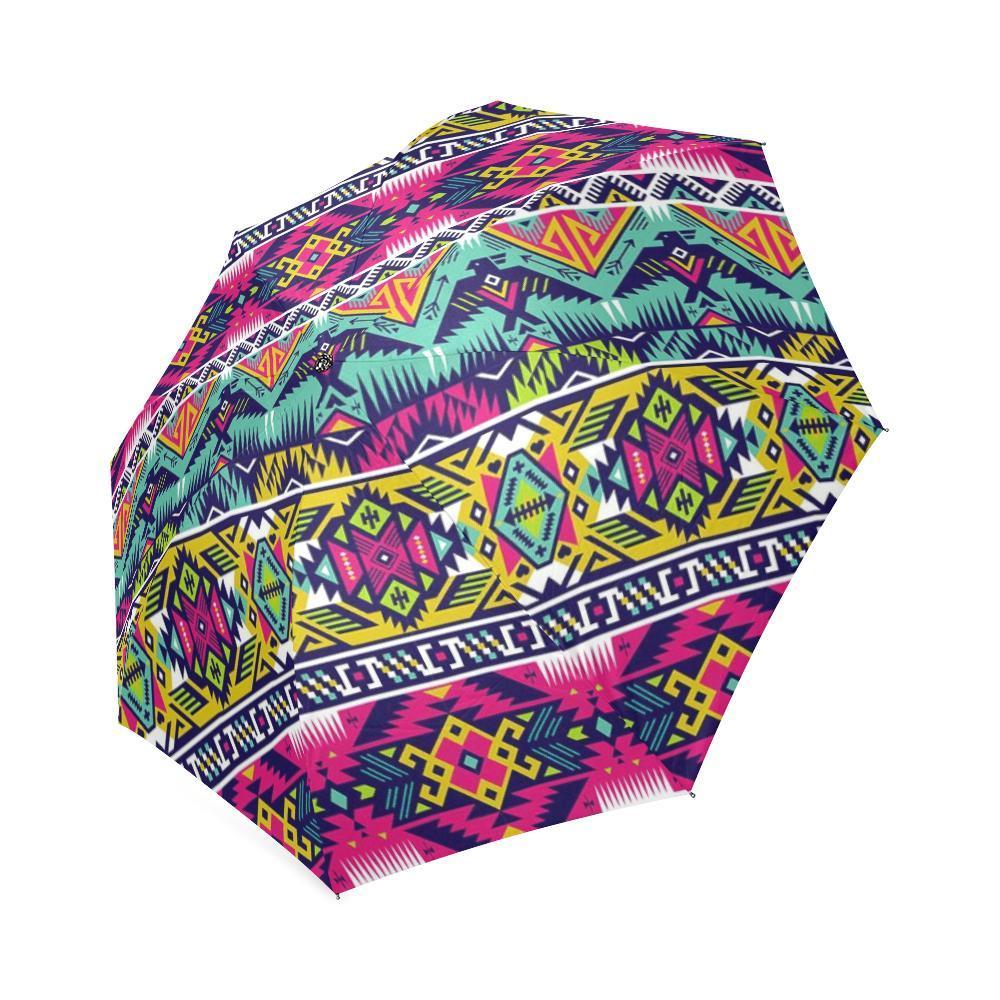 Native American Indians Aztec Tribal Navajo Print Foldable Umbrella-grizzshop