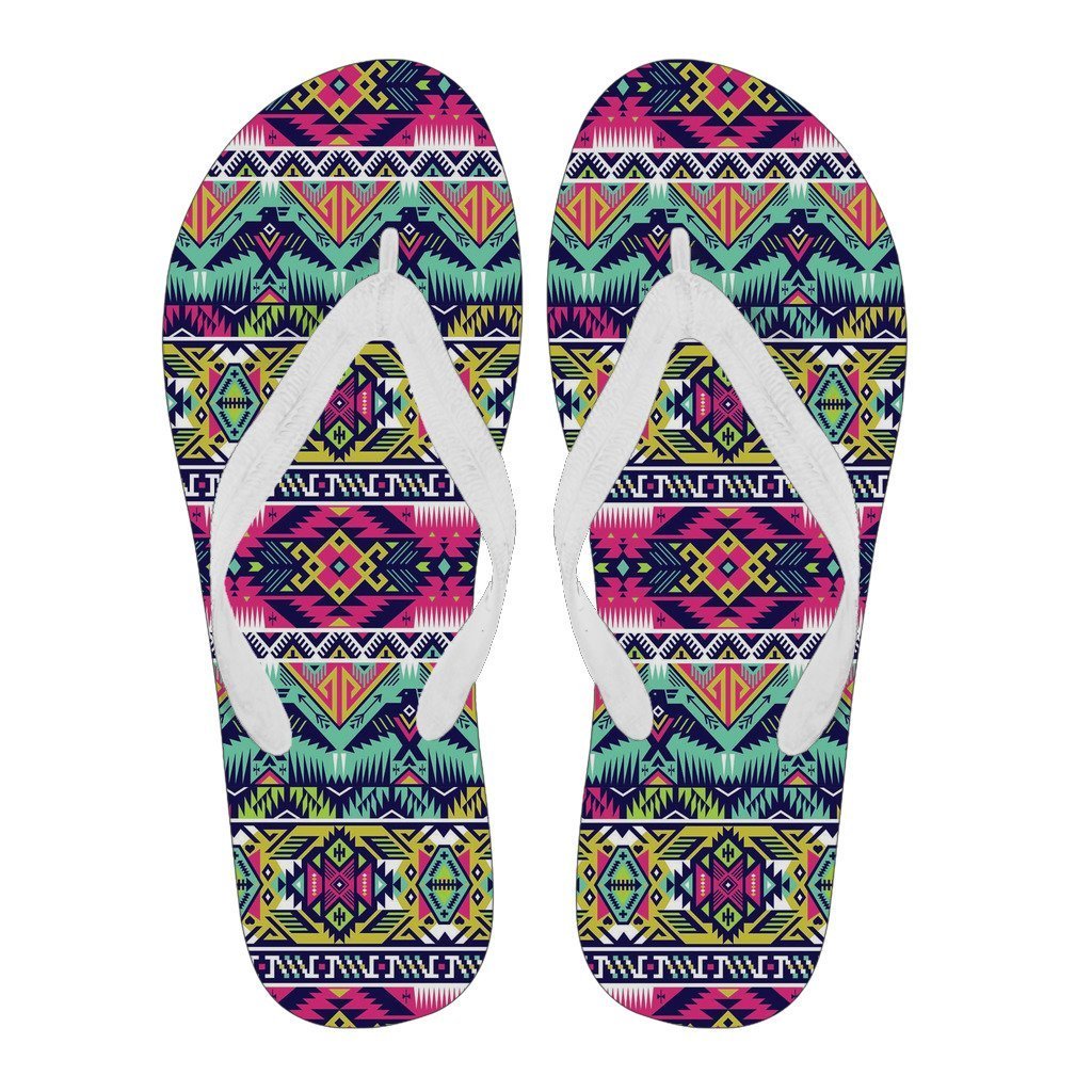 Native American Indians Aztec Tribal Navajo Print Men & Women Flip Flops-grizzshop