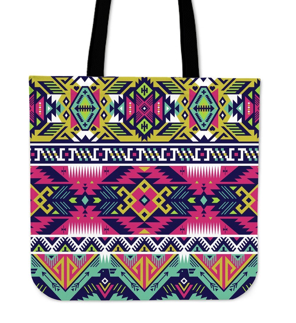 Native American Indians Aztec Tribal Navajo Print Tote Bag-grizzshop