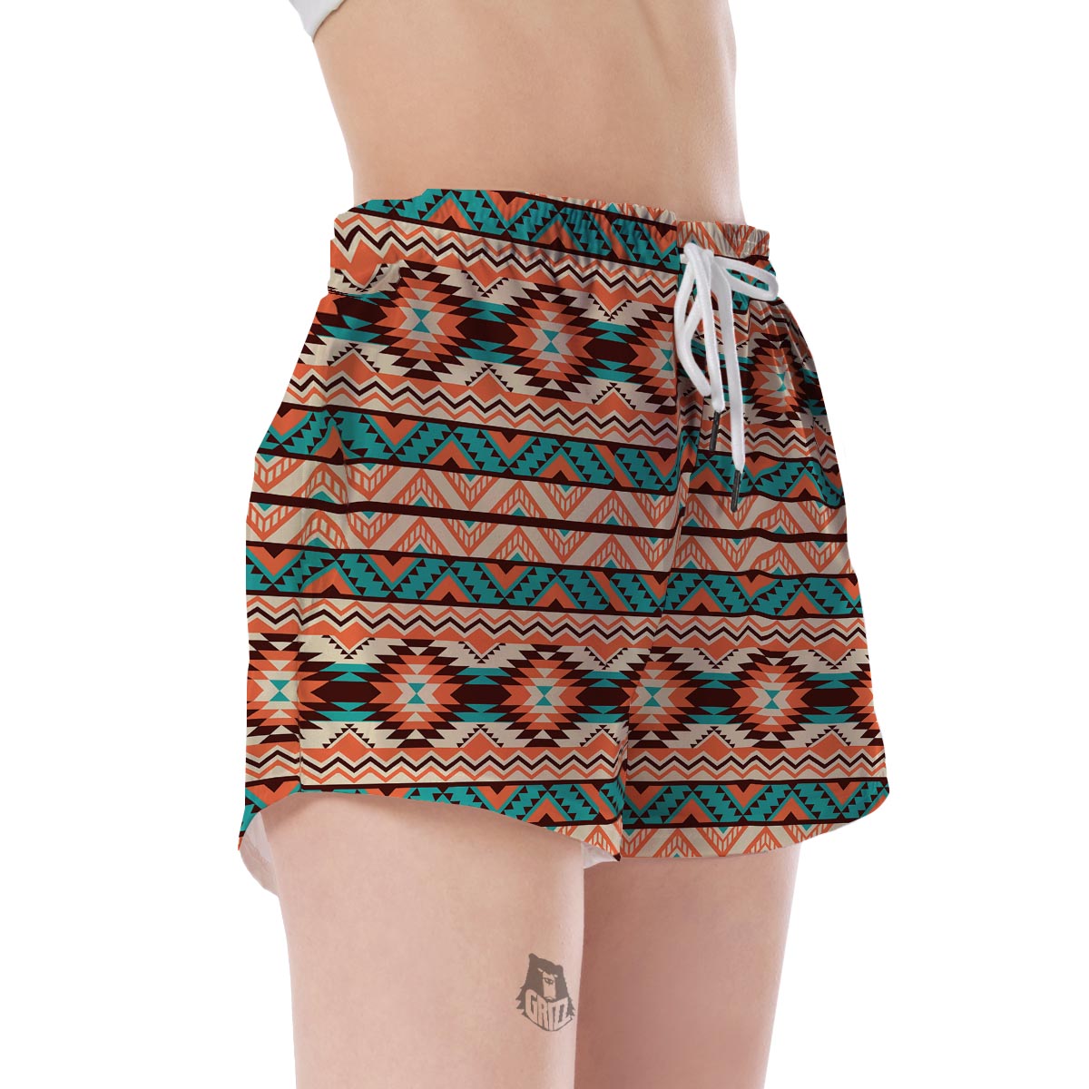 Native American Navajo Indians Aztec Pendleton Tribal Print Women's Shorts-grizzshop