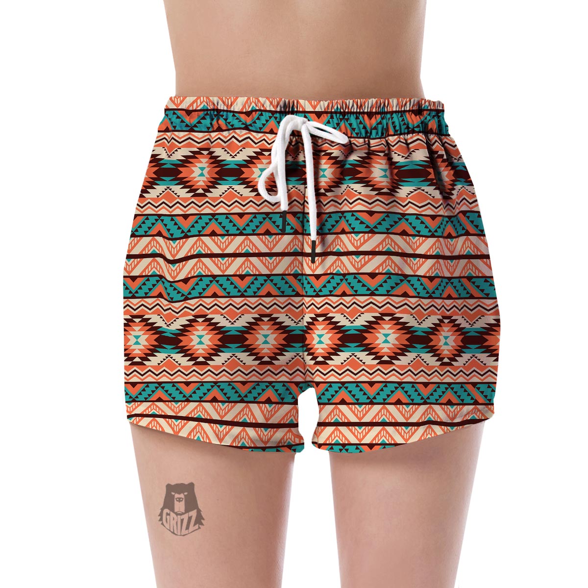 Native American Navajo Indians Aztec Pendleton Tribal Print Women's Shorts-grizzshop