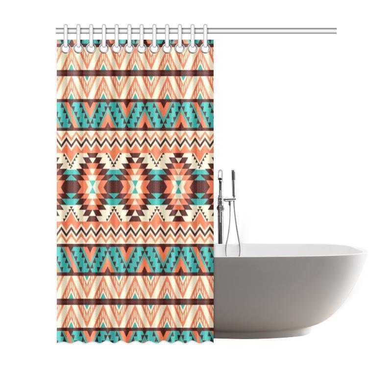 Native American Navajo Indians Aztec Tribal Print Bathroom Shower Curtain-grizzshop