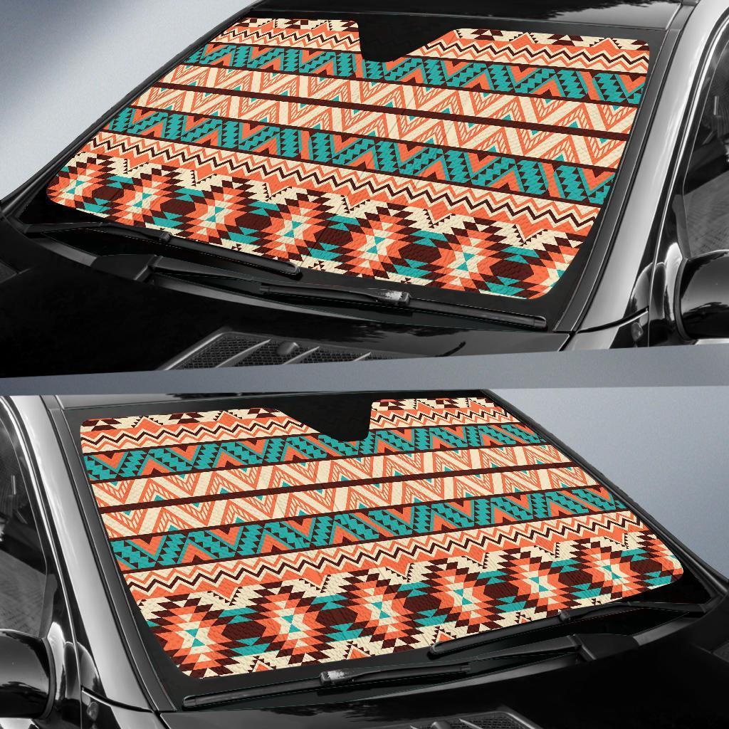 Native American Navajo Indians Aztec Tribal Print Car Sun Shade-grizzshop