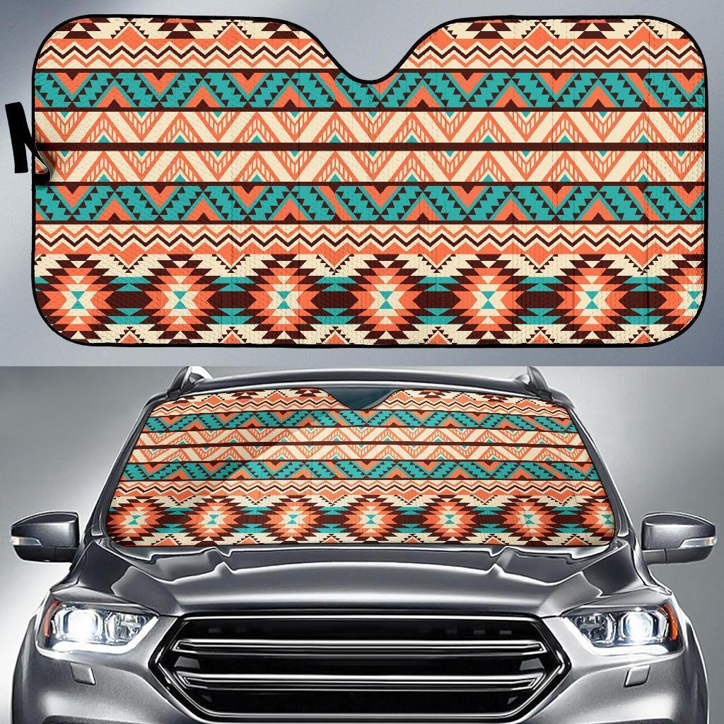 Native American Navajo Indians Aztec Tribal Print Car Sun Shade-grizzshop