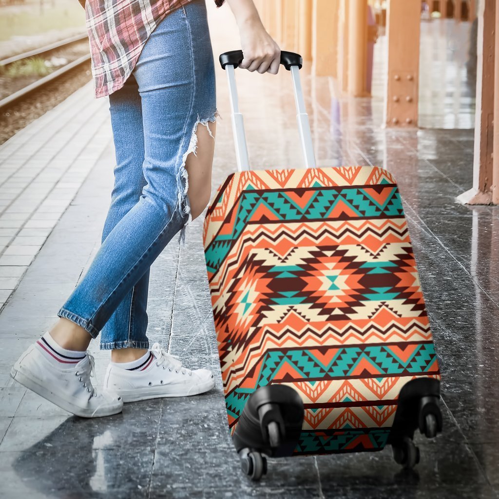 Native American Navajo Indians Aztec Tribal Print Elastic Luggage Cover-grizzshop