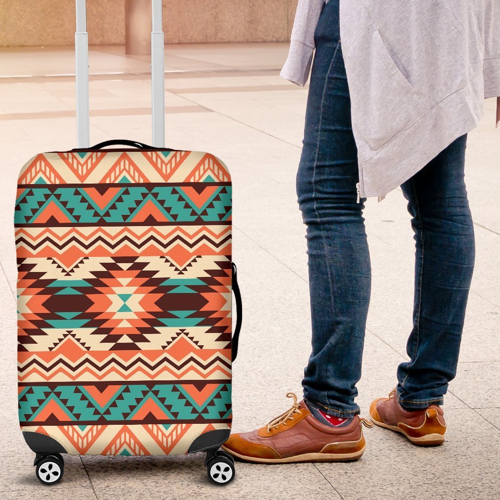 Native American Navajo Indians Aztec Tribal Print Elastic Luggage Cover-grizzshop