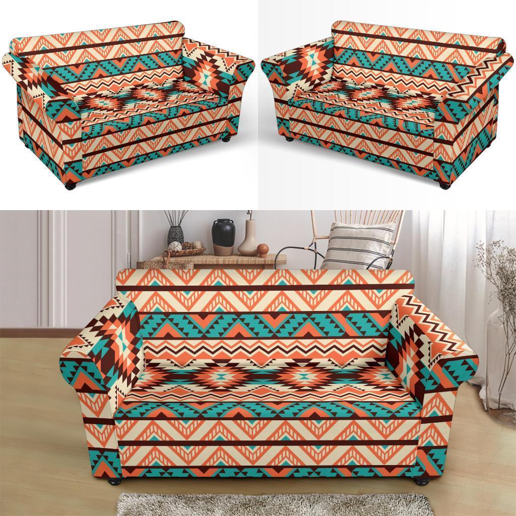 Native American Navajo Indians Aztec Tribal Print Loveseat Cover-grizzshop