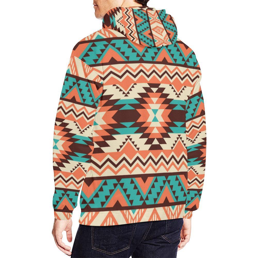 Native American Navajo Indians Aztec Tribal Print Men Pullover Hoodie-grizzshop