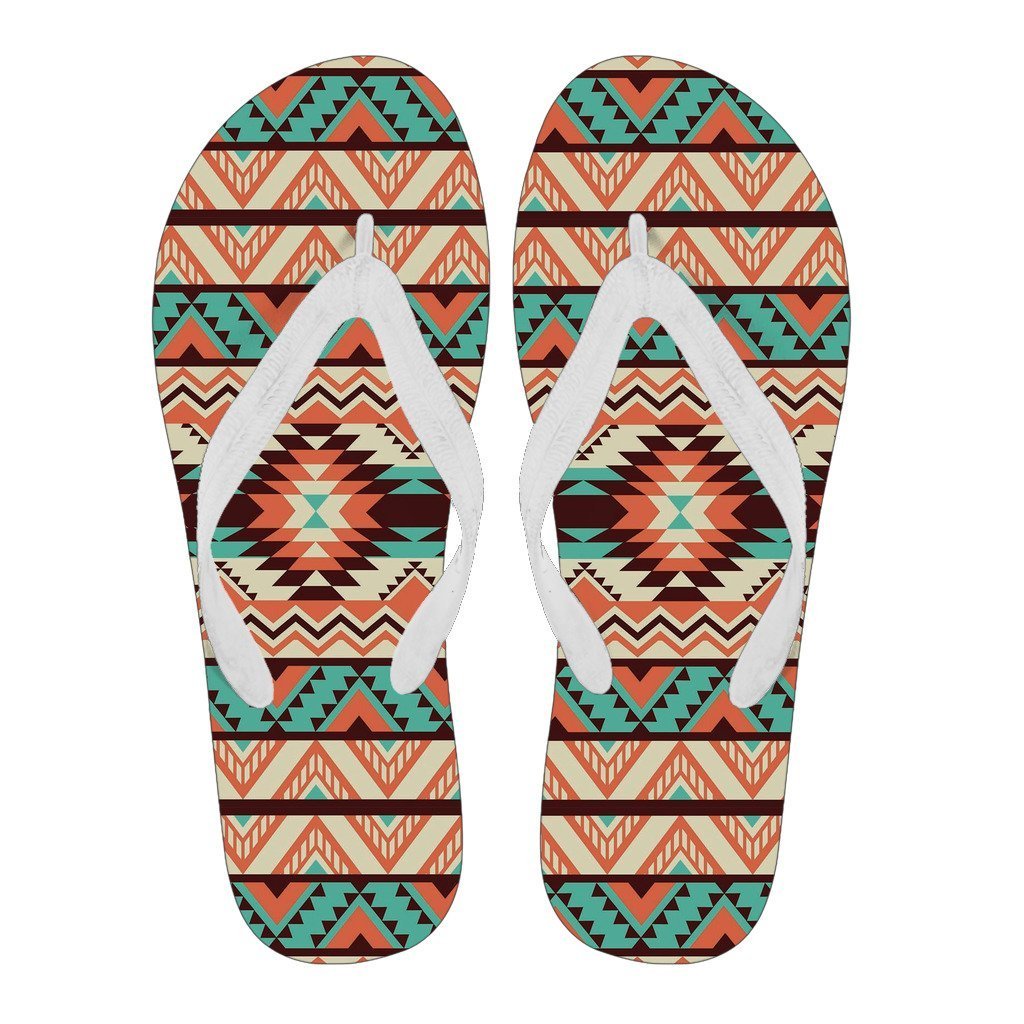 Native American Navajo Indians Aztec Tribal Print Men & Women Flip Flops-grizzshop