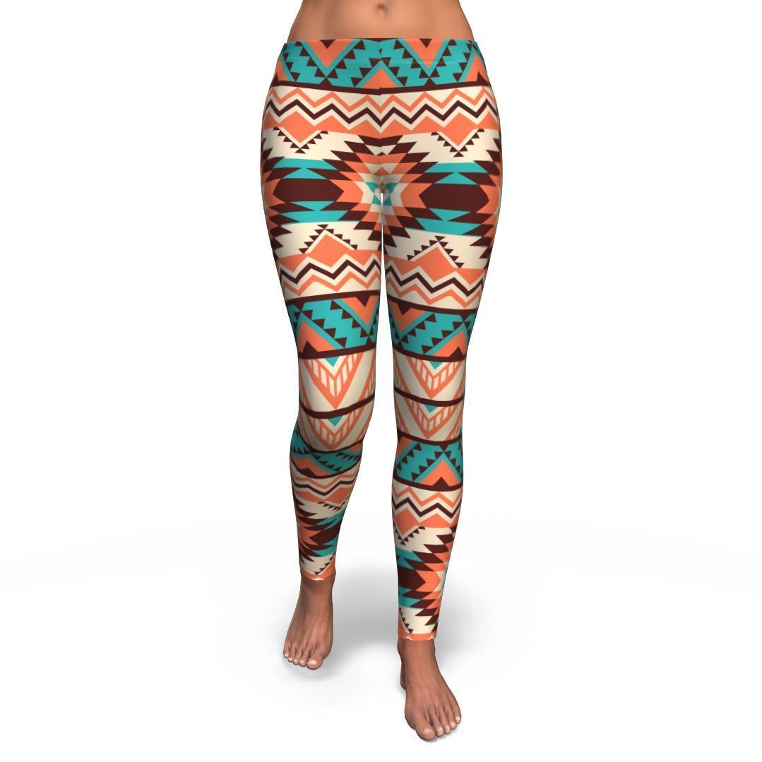 Native American Navajo Indians Aztec Tribal Print Pattern Women Leggings-grizzshop