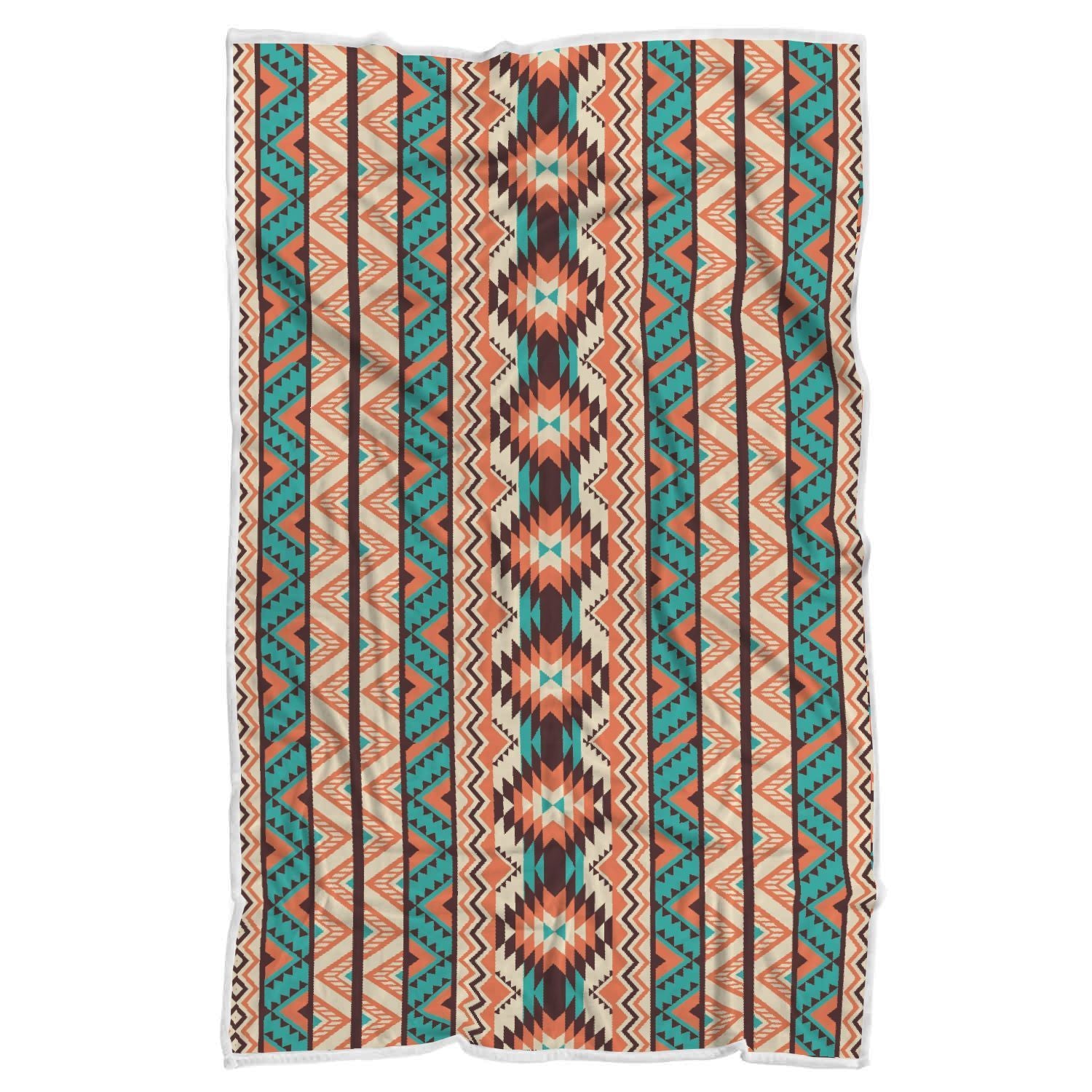 Native American Navajo Indians Aztec Tribal Print Throw Blanket-grizzshop