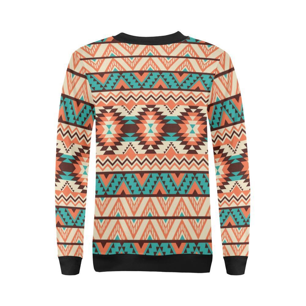 Native American Navajo Indians Aztec Tribal Print Women Crewneck Sweatshirt-grizzshop