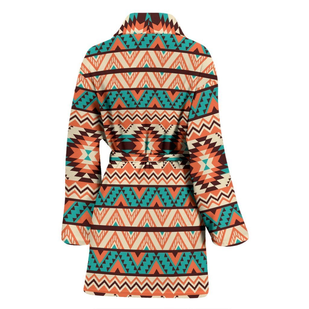 Native American Navajo Indians Aztec Tribal Print Women Long Robe-grizzshop