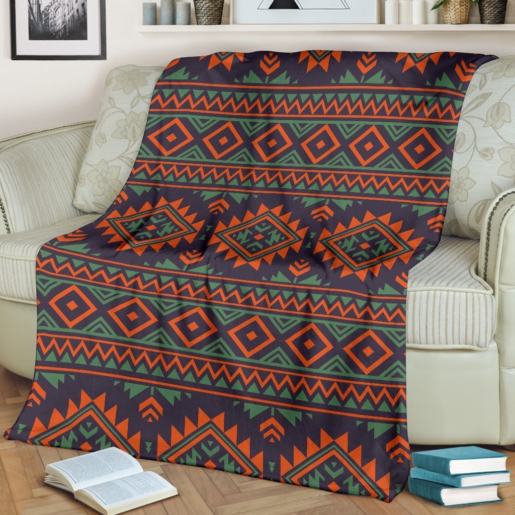 Native American Tribal Navajo Indians Aztec Print Blanket-grizzshop