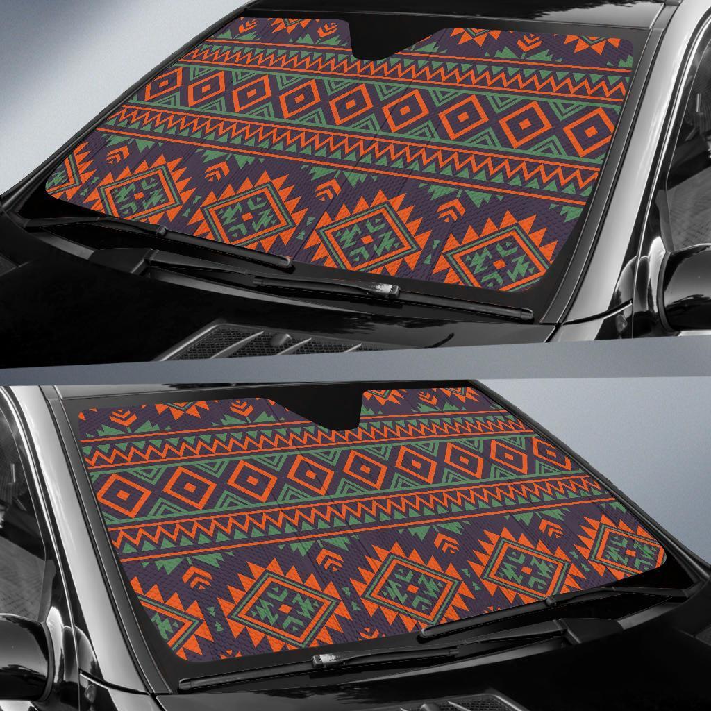 Native American Tribal Navajo Indians Aztec Print Car Sun Shade-grizzshop
