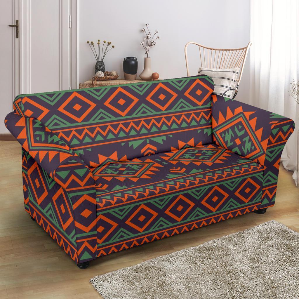 Native American Tribal Navajo Indians Aztec Print Loveseat Cover-grizzshop