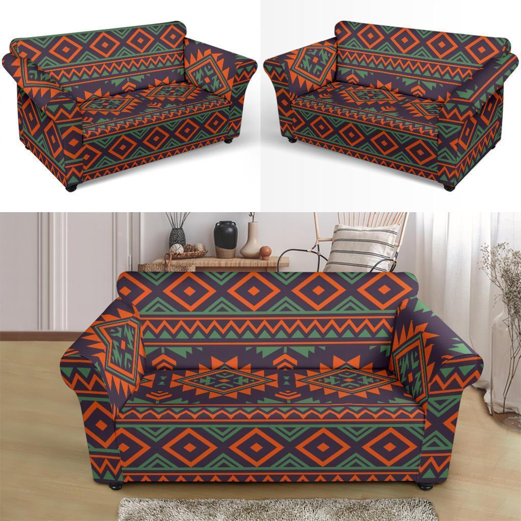 Native American Tribal Navajo Indians Aztec Print Loveseat Cover-grizzshop