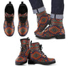 Native American Tribal Navajo Indians Aztec Print Men Leather Boots-grizzshop