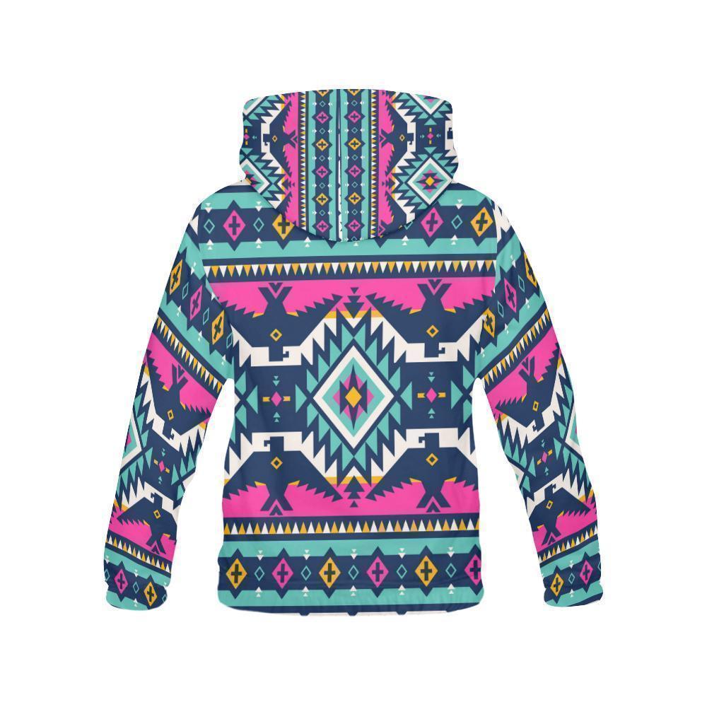 Native American Tribal Navajo Indians Aztec Print Men Pullover Hoodie-grizzshop