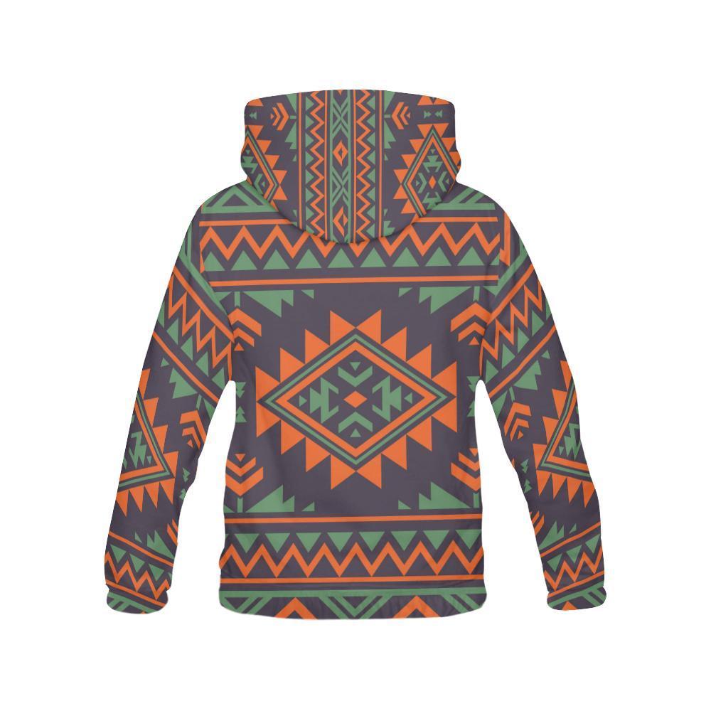 Native American Tribal Navajo Indians Aztec Print Men Pullover Hoodie-grizzshop