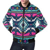 Native American Tribal Navajo Indians Aztec Print Men's Bomber Jacket-grizzshop