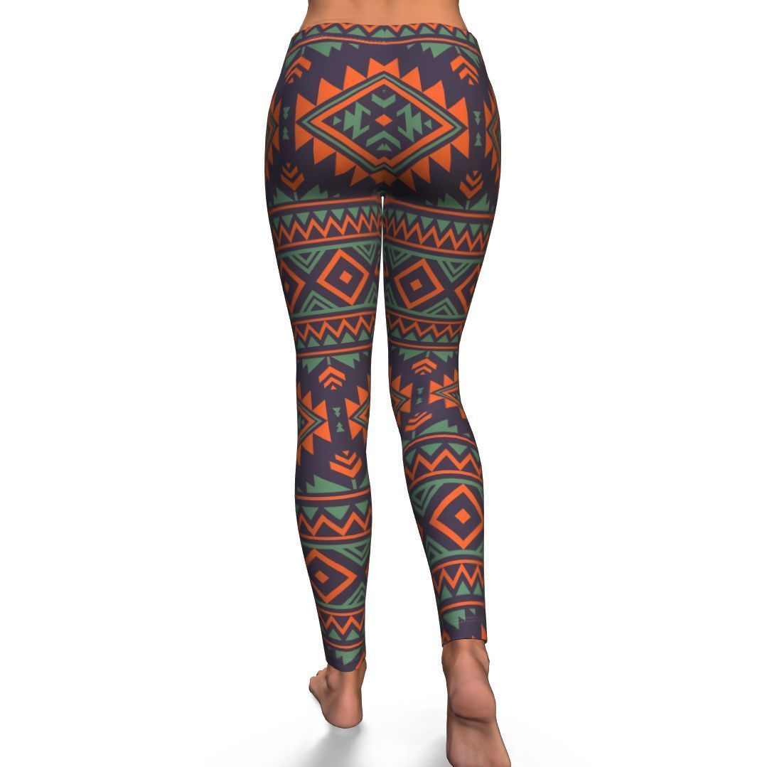 Native American Tribal Navajo Indians Aztec Print Pattern Women Leggings-grizzshop