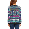 Native American Tribal Navajo Indians Aztec Print Women Crewneck Sweatshirt-grizzshop