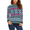 Native American Tribal Navajo Indians Aztec Print Women Crewneck Sweatshirt-grizzshop