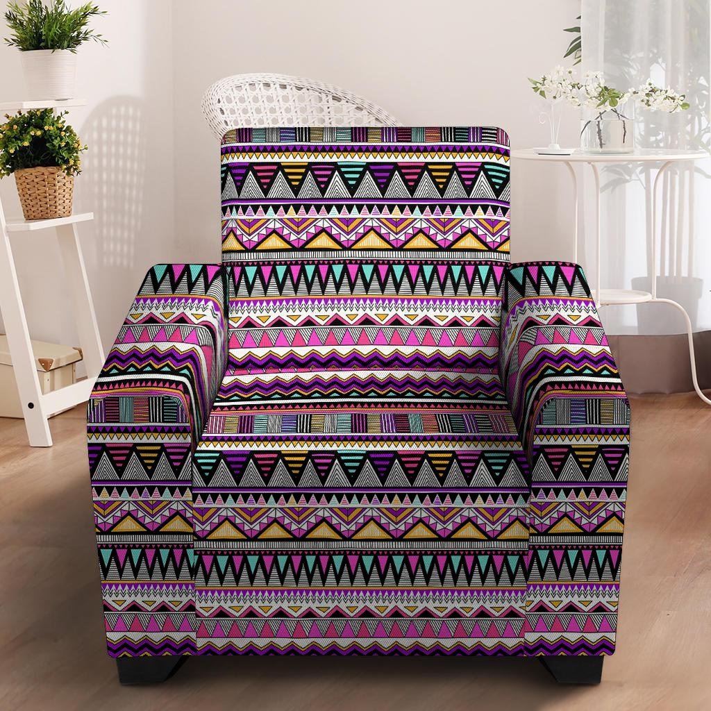 Native Aztec Armchair Cover-grizzshop