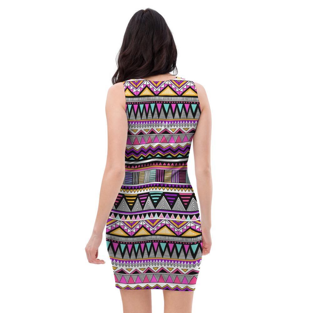 Native Aztec Bodycon Dress-grizzshop