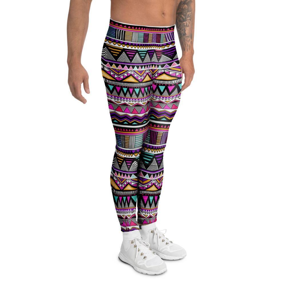 Native Aztec Men's Leggings-grizzshop