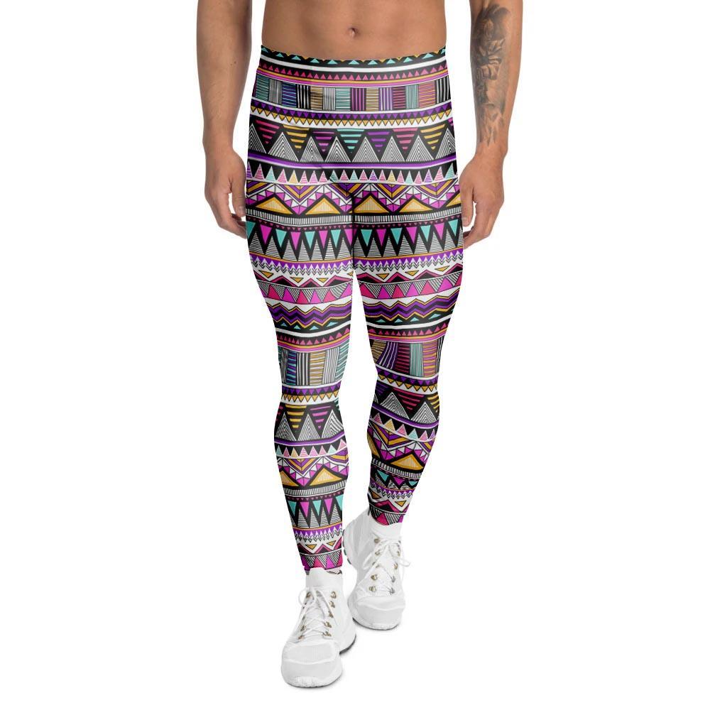 Native Aztec Men's Leggings-grizzshop