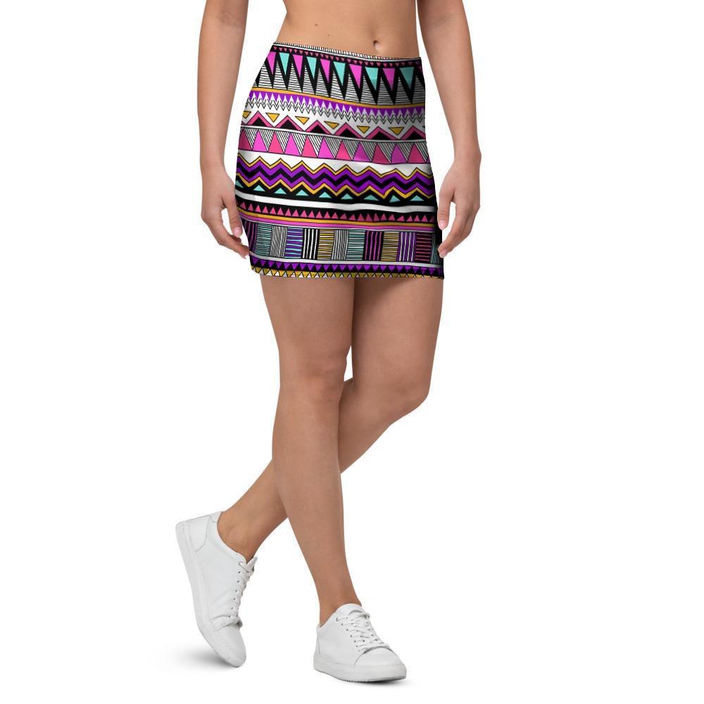 Native Aztec Mini Skirt-grizzshop