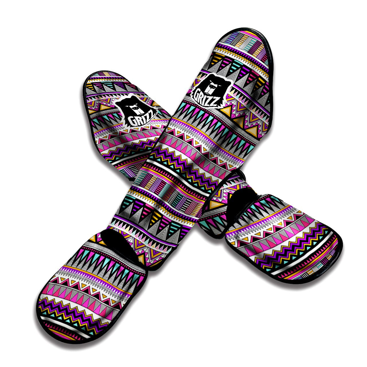 Native Aztec Muay Thai Shin Guard-grizzshop