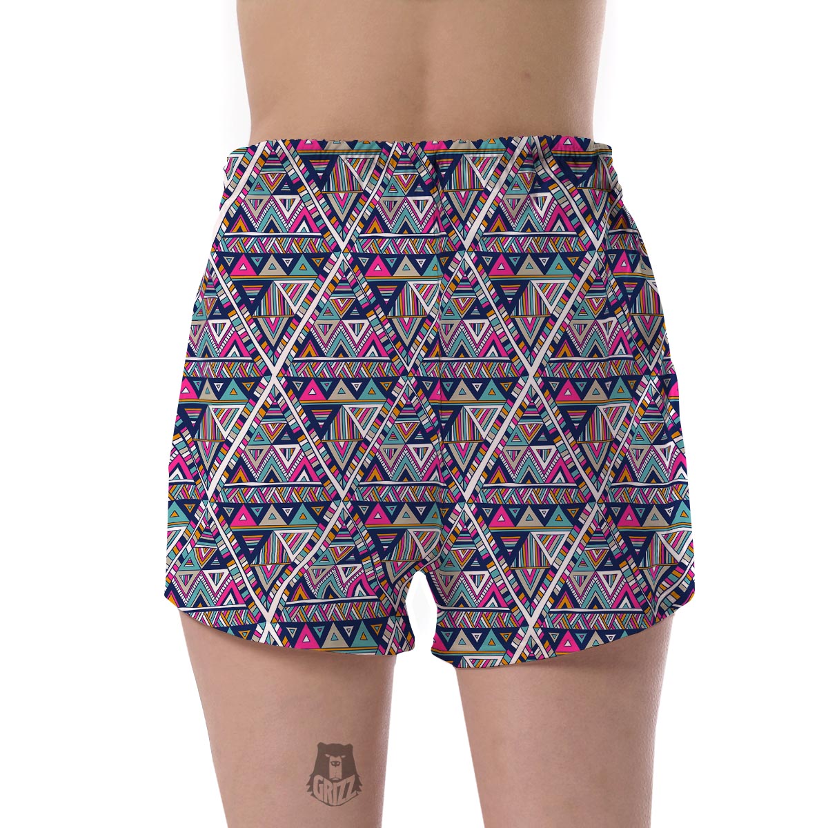 Native Navajo American Indians Aztec Pendleton Tribal Print Women's Shorts-grizzshop