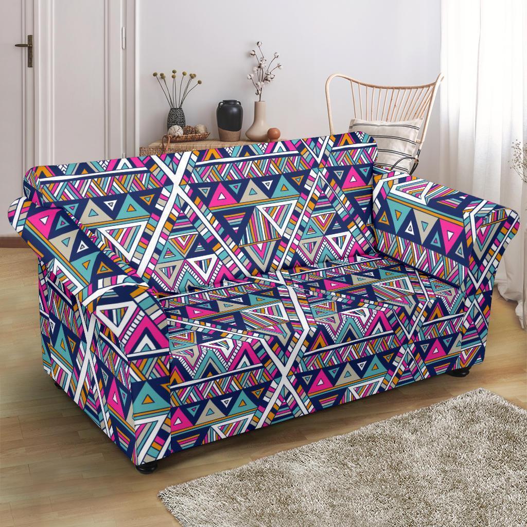 Native Navajo American Indians Aztec Tribal Print Loveseat Cover-grizzshop