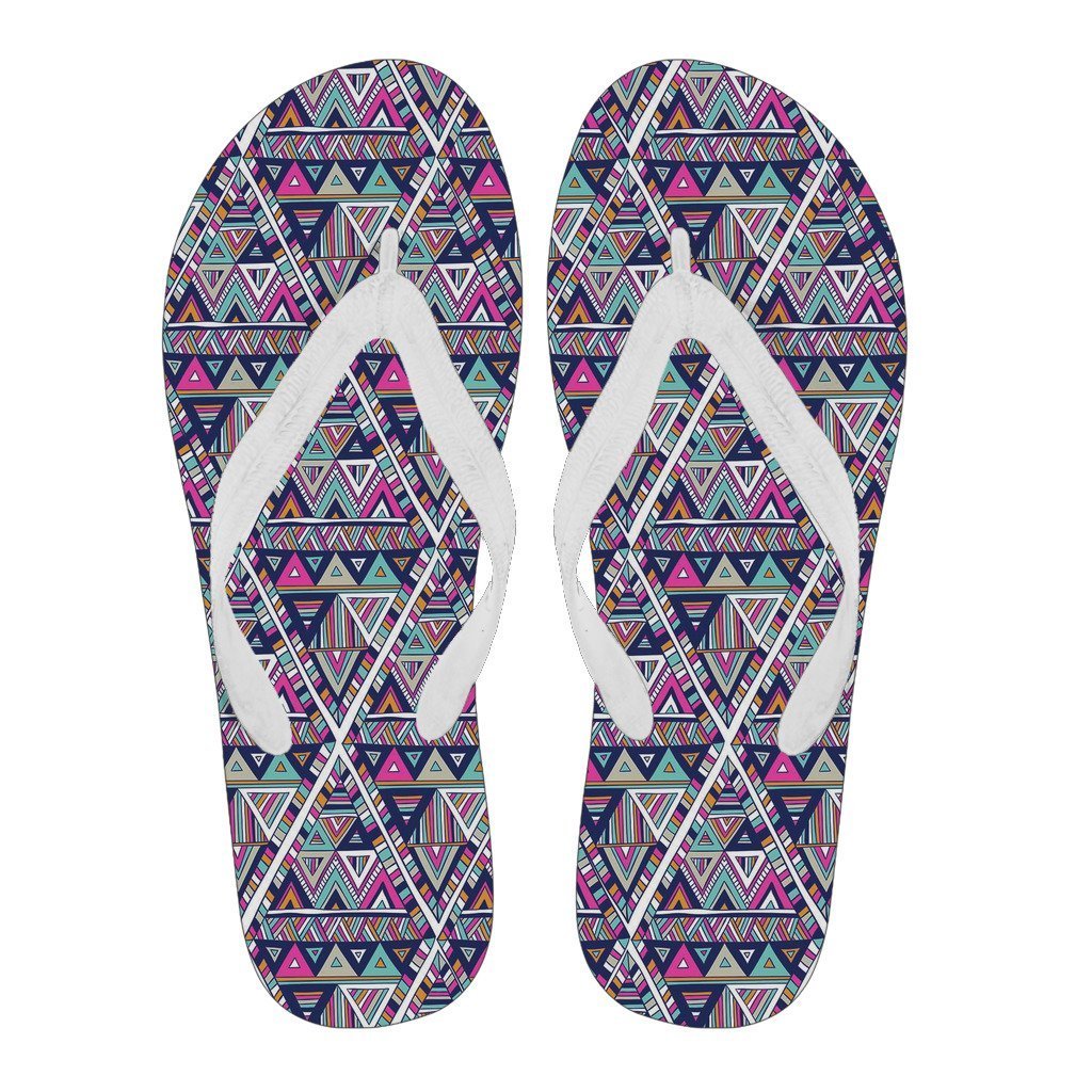 Native Navajo American Indians Aztec Tribal Print Men & Women Flip Flops-grizzshop