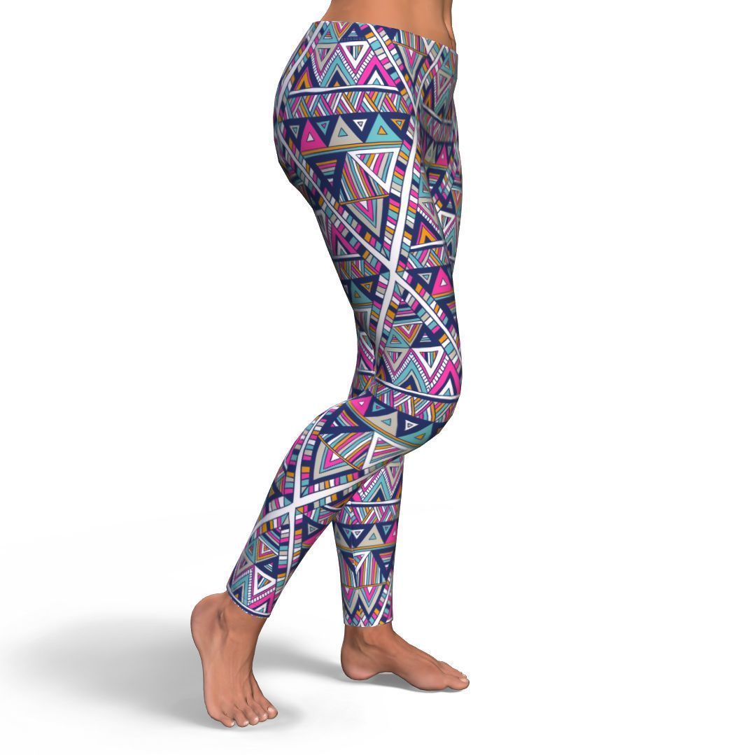 Native Navajo American Indians Aztec Tribal Print Pattern Women Leggings-grizzshop