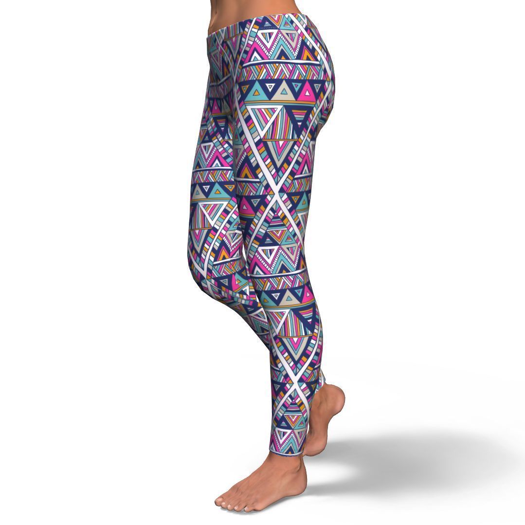 Native Navajo American Indians Aztec Tribal Print Pattern Women Leggings-grizzshop