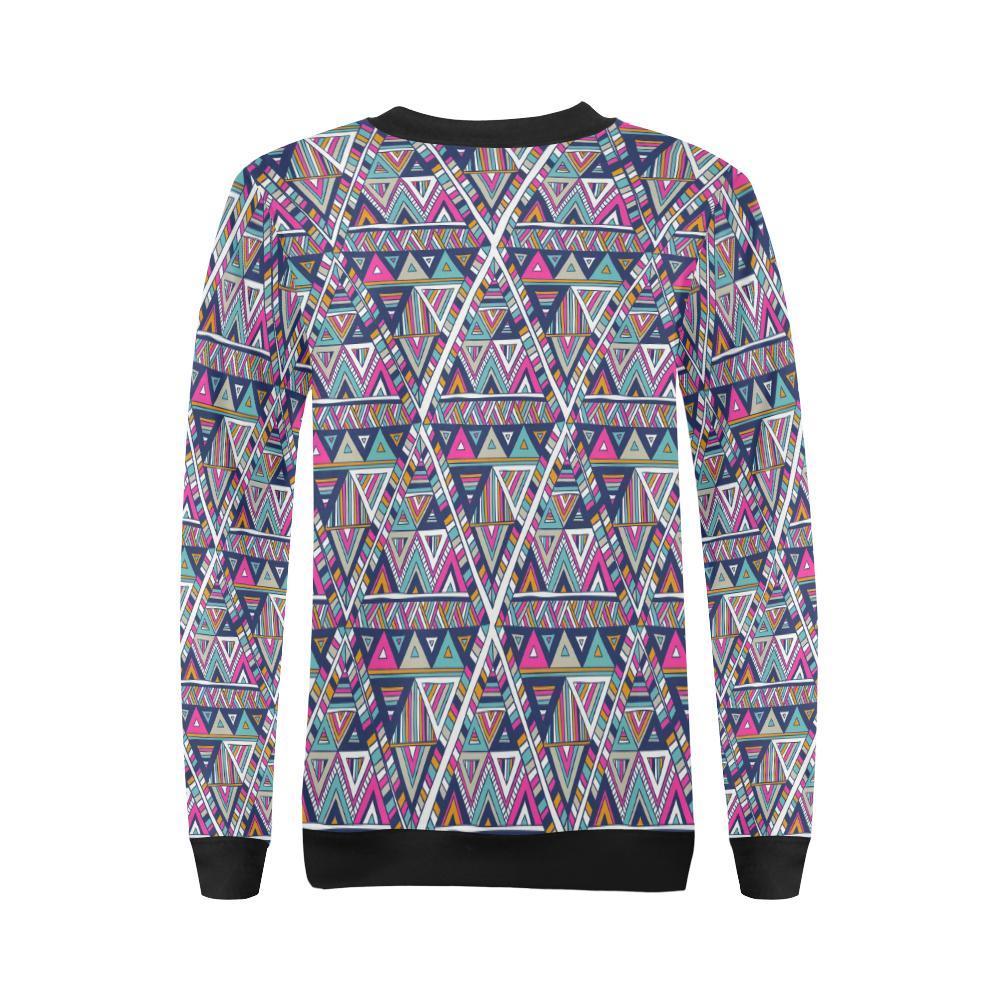 Native Navajo American Indians Aztec Tribal Print Women Crewneck Sweatshirt-grizzshop