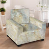 Natural Brown Marble Armchair Cover-grizzshop