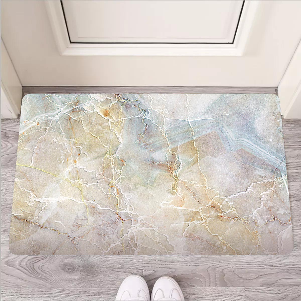 Natural Brown Marble Door Mat-grizzshop