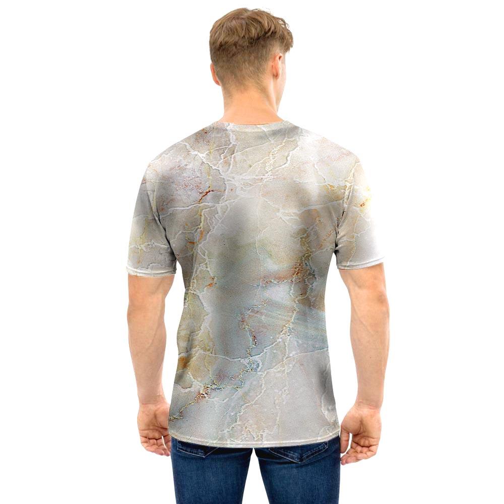 Natural Brown Marble Men T Shirt-grizzshop