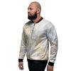 Natural Brown Marble Men's Bomber Jacket-grizzshop