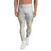 Natural Brown Marble Men's Leggings-grizzshop