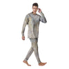 Natural Brown Marble Men's Pajamas-grizzshop